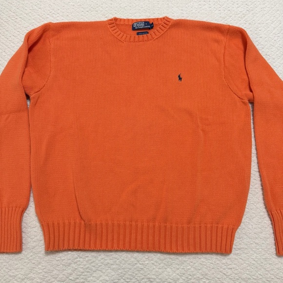Polo Ralph Lauren Other - Polo Ralph Lauren Pullover Cotton Orange Sweater Men’s Size XL Vintage